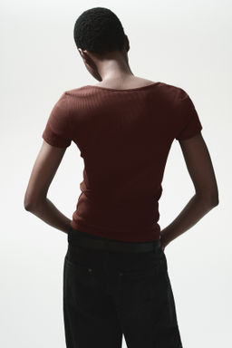 Camiseta en canal? de algod?n - H&m фото 8