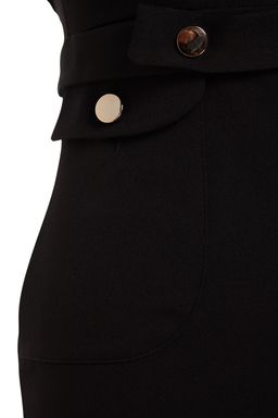 TRENDYOLMILLA Petrol Kemerli Vucudu Saran Cep Detayl? Mini Dokuma Elbise TWOSS23EL02037  фото 22