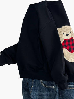 Свитшот с аппликацией 22-0533 черный|красный - Mini maxi фото 4