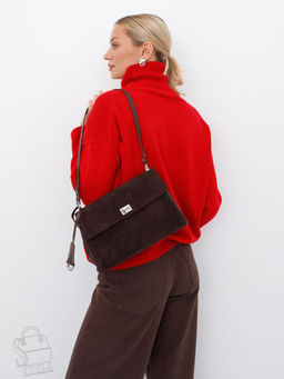 Сумка женская кожаная 5103-1X coffee Polina&Eiterou