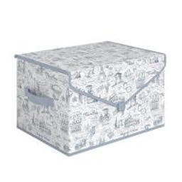 VAL TI-BOX-TM Короб стеллажный с крышкой, большой, 40*30*25 см, TRAVELLING INDIGO, шт