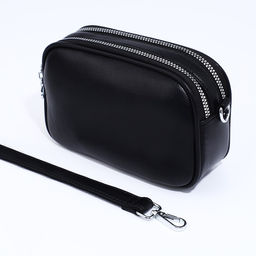 Сумка кросс-боди на молниях, наружный карман, цвет чёрный - Simaland фото 5