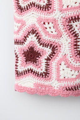 TOP PUNTO CROCHET ESTRELLAS / Rosado - Zara фото 5