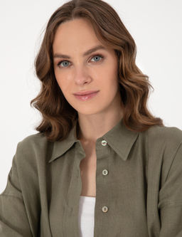 Haki Oversize Uzun Kollu G_mlek - Pierre cardin фото 2