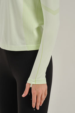 Лонгслив Бежевый/Зеленый ADVANCED RUNNING LS Tee - Anta фото 6