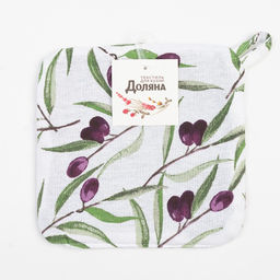 Прихватка Доляна Olives 19х19 см, 100% хлопок, ватин 250 г/м2  фото 4