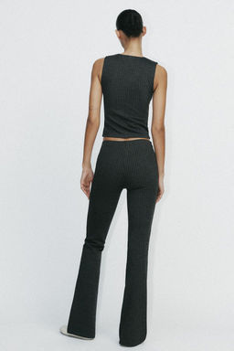 INTERLOCK BELL BOTTOM TROUSERS - Zara фото 16