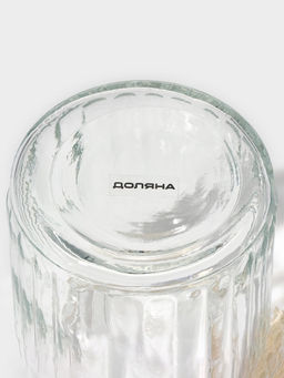 Банка для сыпучих Доляна «Ёжик в золотом», 230 мл, 7.8×15 см, с керамической крышкой, стекло, прозрачная