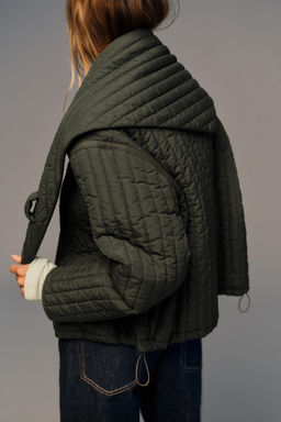 PUFFER JACKET WITH DETACHABLE SCARF - Zara фото 7