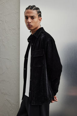 Sobrecamisa de terciopelo Regular Fit - H&m фото 5