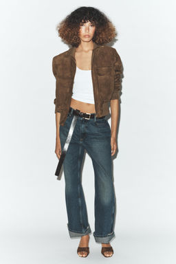 RIB HIGH-NECK BOMBER JACKET - Zara фото 10