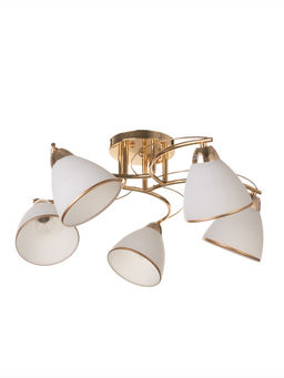 Люстра потолочная BayerLux «Андер», 5хЕ27, 40 Вт, золото, 44×44×24 см