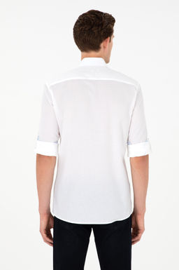 Мужская белая рубашка с длинным рукавом Неожиданная скидка в корзине - U.s. polo assn фото 5