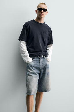 BERMUDA DENIM BAGGY FIT / Carb?n - Zara фото 6