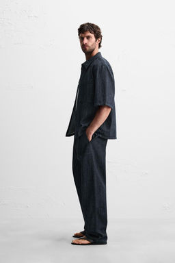 RELAXED FIT DENIM SHIRT - Zara фото 4