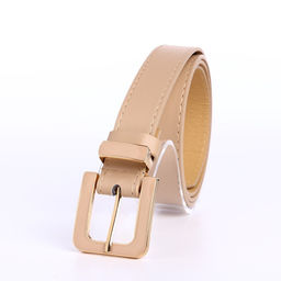Ремень женский 110×2.3 см, с классической пряжкой в ремня, бежевый