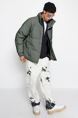 Haki Oversize Fit Dik Yaka K__l_k _i_me Mont TMNAW24MO00012