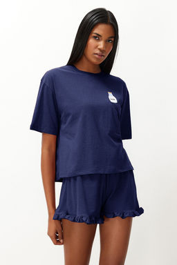 Trendyolmilla Pembe F?rf?rl? Bask?l? Sortlu Orme Pijama Tak?m? THMSS22PT0422  фото 45