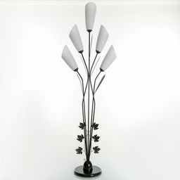 Торшер напольный BayerLux «Букет», 5×15 Вт, E27, черный, 55×28×165 см