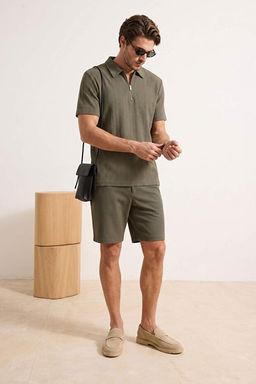 Haki Regular Polo Yaka D_z Polo Yaka T-shirt TMNSS26PO00019