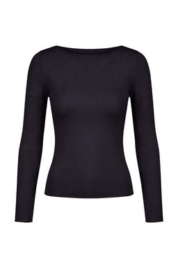 Siyah Yumusak Dokulu Kay?k Yaka Triko Kazak TWOAW26KZ00293 - Trendyolmilla фото 10