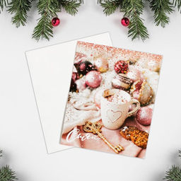 Цена за 20 шт. Открытка-мини новогодняя «Сияй», 8.5×10.5 см