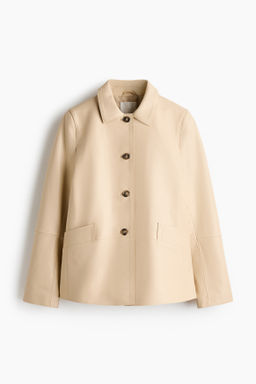 Chaqueta de piel con cuello