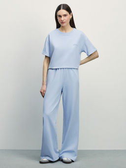 Базовые широкие трикотажные брюки / Zarina