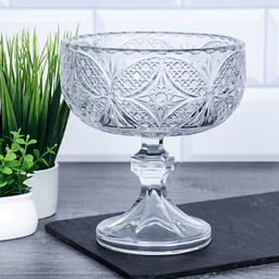 Ваза для сервировки 600 мл на ножке / W509/1 /уп 16/ Бабочка - ГалеонТрейд фото 2