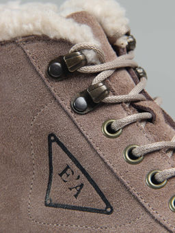 Ботинки 243.212131w. Капучино замша/Мех