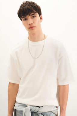 Comfort Regular Fit Rahat Kal?p Bisiklet Yaka Bask?l? K?sa Kollu Tisort - Defacto фото 4