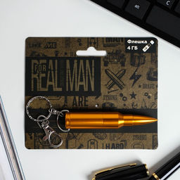 Флешка USB на открытке Real Man, 4 ГБ