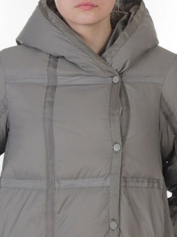 3065 GRAY Пальто пуховое зимнее женское (утиный пух) - Fashion фото 4