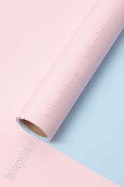 Пленка двусторонняя для цветов в рулоне 58 см*10 м (SF-7058) розовый/голубой №135