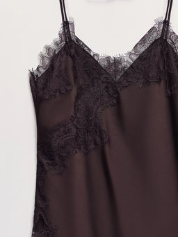 Асимметричный топ с кружевом / Zarina  фото 11