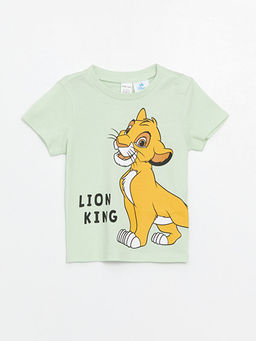 Bisiklet Yaka K?sa Kollu Lion King Bask?l? Erkek Bebek ?ortlu Pijama Tak?m? - Waikiki фото 2