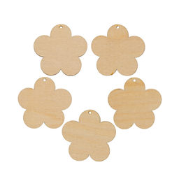 Заготовка для декорирования Mr. Carving БА-52 Набор подвесок фанера 5 х 4.8 х 0.3 см 5 шт Цветочки