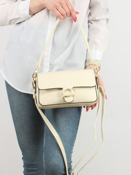 Сумка женская искусственная кожа YDR-2531, 1отд+карм/пер, плечевой ремень, молочный SALE 253918 - Adelia фото 10