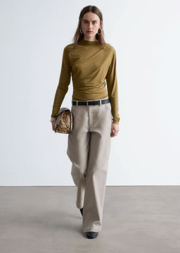 Pantalones de sarga de perneras anchas - H&m фото 6