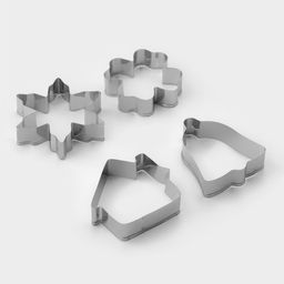 Набор форм для вырезания печенья Доляна Снежинка. Домик. Колокольчик. Клевер, 4 шт. фото 2