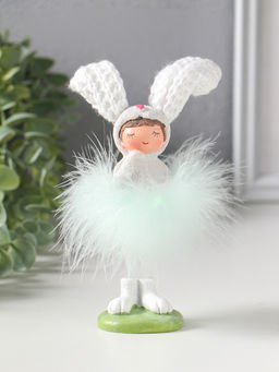 Фигурка полистоун Малышка-зайка пушок стесняшка, 4.5?4?18 см