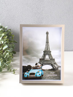 Фоторамка для фото 15×20 см «Ламберто», пластик, серебро с белым, 21×16×3.5 см