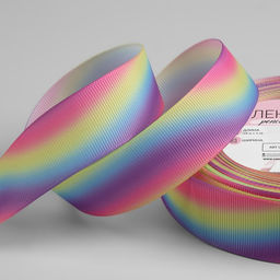 Лента репсовая «Волны», 25 мм, 18±1 м, разноцветная