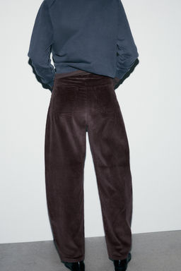 BALLOON CORDUROY TROUSERS - Zara фото 5