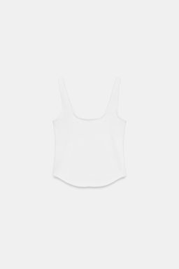 TOP RIB TIRANTES / Blanco
