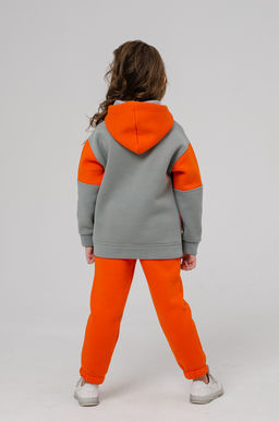 886Д Костюм детский "Серый/оранжевый"