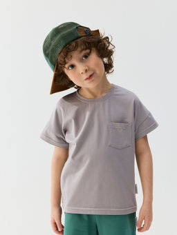 Футболка базовая Пепел с карманом