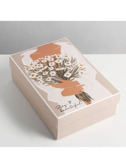 Коробка подарочная складная, упаковка, Ромашки, 30?20?9 см