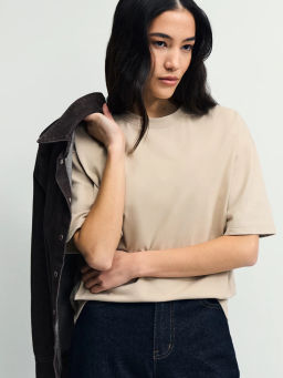 Базовая футболка оверсайз из хлопка / Zarina