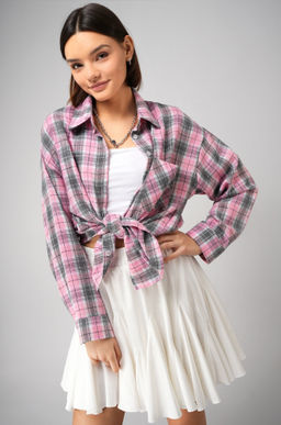 Рубашка женская в клетку Happyfox